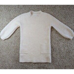 Gap Cream Long Sleeve Sweater Dress Size 4 Years